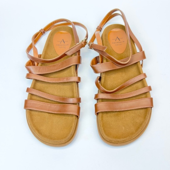 Aquatalia Aria Sandals In Brown Size 8 - Picture 1 of 8